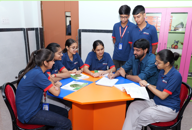Teacher helping a student one-on-one